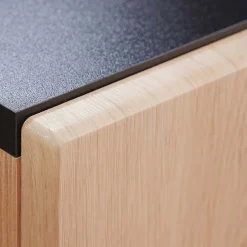 Garnero Arredamenti Pareti Attrezzate-Parete attrezzata 310x190h cm moderna rovere nero opaco York Gihome® Rovere Rustico