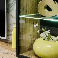 Garnero Arredamenti Parete Attrezzata A Terra|Pareti Attrezzate-Parete attrezzata 240x170h cm moderna soggiorno rovere antico Dalì