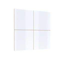 Garnero Arredamenti Parete Attrezzata A Terra|Pareti Attrezzate-Parete attrezzata 251x196h cm moderna bianco lucido rovere Favorita Rovere - Bianco Lucido