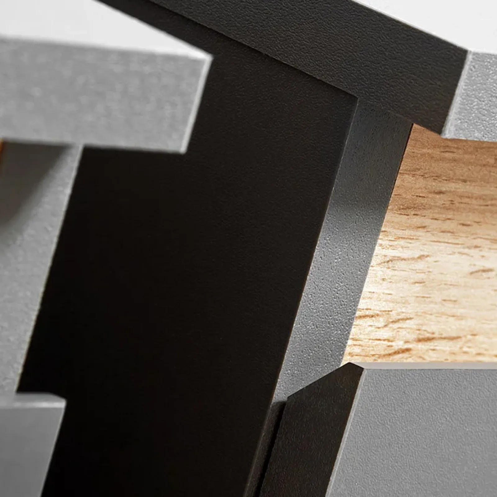 Garnero Arredamenti Parete Attrezzata A Terra|Pareti Attrezzate-Parete attrezzata 175x148h cm rovere antracite Siviglia Gihome®