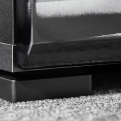 Garnero Arredamenti Parete Attrezzata A Terra|Pareti Attrezzate-Parete attrezzata 260x150h cm soggiorno moderna nero opaco-lucido Dana Gihome®