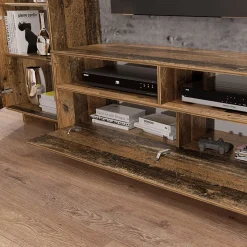 Garnero Arredamenti Parete Attrezzata A Terra|Pareti Attrezzate-Parete attrezzata 260x185h cm soggiorno legno vecchio antico West Gihome®