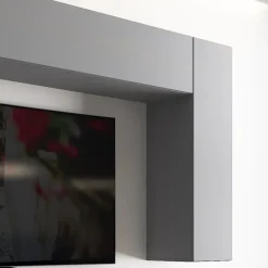 Garnero Arredamenti Parete Attrezzata A Terra|Pareti Attrezzate-Parete attrezzata 280x207h cm soggiorno grigio antracite Universe Antracite - Grigio