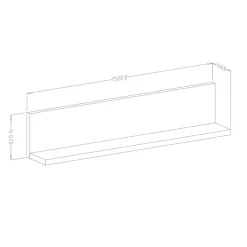 Garnero Arredamenti Parete Attrezzata A Terra|Pareti Attrezzate-Parete attrezzata 219x205h cm soggiorno Megan Gihome® Nero Opaco