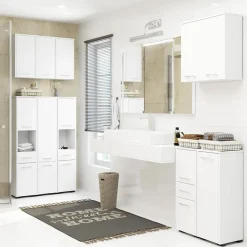 Garnero Arredamenti Pensili Per Bagno-Pensile bagno sospeso 30x60h cm 1 anta bianco Woters
