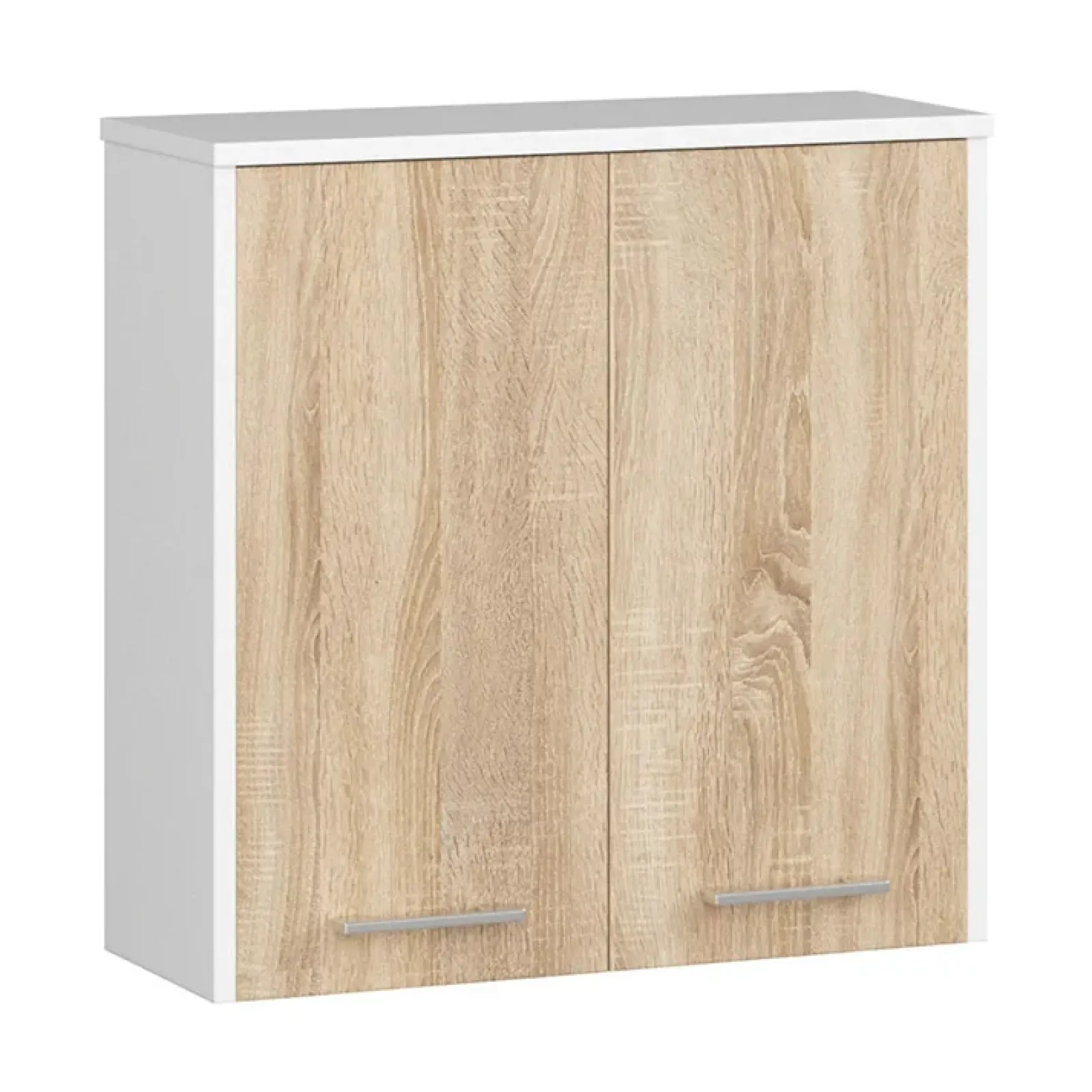 Garnero Arredamenti Pensili Per Bagno-Pensile bagno sospeso 60x60h cm 2 ante rovere bianco Woters Bianco Opaco - Rovere