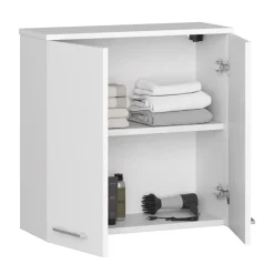 Garnero Arredamenti Pensili Per Bagno-Pensile bagno sospeso 60x60h cm 2 ante bianco Woters Bianco Opaco