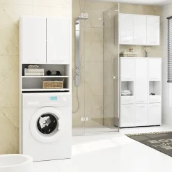 Garnero Arredamenti Pensili Per Bagno-Pensile bagno sospeso 60x60h cm 2 ante Woters Bianco Lucido