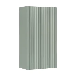 Garnero Arredamenti Pensili Per Bagno-Pensile bagno sospeso 30x57h cm cannettato 1 anta verde salvia Greeny