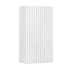 Garnero Arredamenti Pensili Per Bagno-Pensile bagno sospeso 30x57h cm cannettato 1 anta bianco Cleany Bianco Opaco