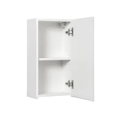 Garnero Arredamenti Pensili Per Bagno-Pensile bagno sospeso 30x57h cm cannettato 1 anta bianco Cleany Bianco Opaco
