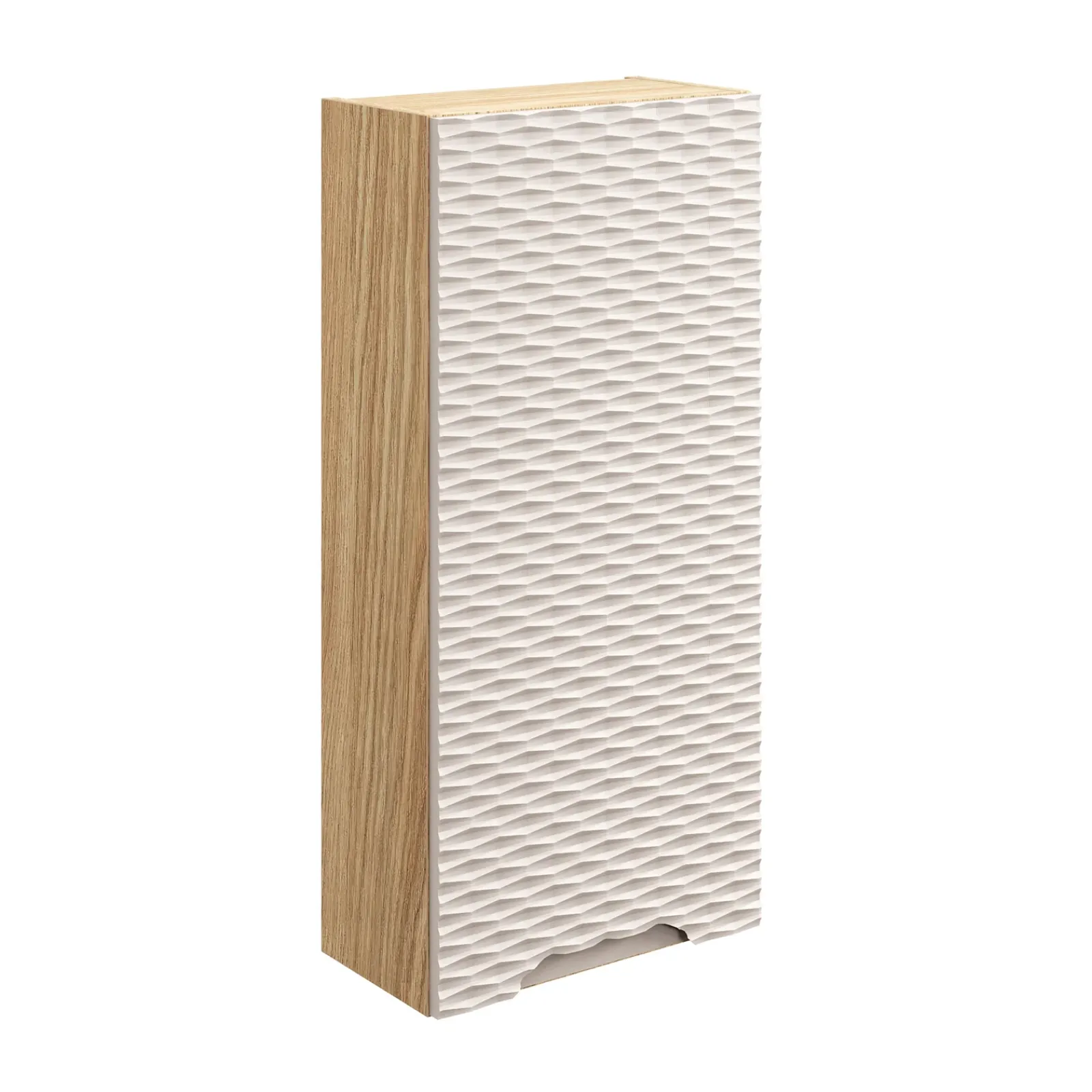 Garnero Arredamenti Pensili Per Bagno-Pensile bagno sospeso 35x75h cm 1 anta beige rovere Swim Beige - Rovere