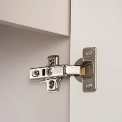 Garnero Arredamenti Pensili Per Bagno-Pensile cubo bagno sospeso 30x30h cm cannettato 1 anta Cleany Beige