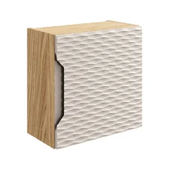 Garnero Arredamenti Pensili Per Bagno-Pensile cubo bagno sospeso 35x35h cm 1 anta beige rovere Swim Beige - Rovere