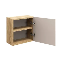 Garnero Arredamenti Pensili Per Bagno-Pensile cubo bagno sospeso 35x35h cm 1 anta beige rovere Swim Beige - Rovere