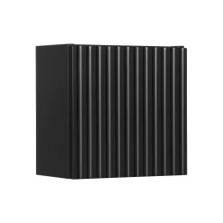 Garnero Arredamenti Pensili Per Bagno-Pensile cubo bagno sospeso 30x30h cm cannettato 1 anta Cleany Nero