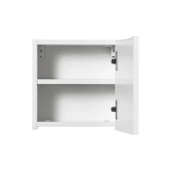 Garnero Arredamenti Pensili Per Bagno-Pensile cubo bagno sospeso 30x30h cm cannettato 1 anta bianco Cleany Bianco Opaco