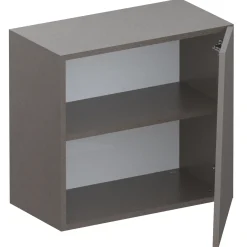 Garnero Arredamenti Mensole E Pensili-Pensile cubo sospeso 1 anta tagliata 55x50cm scuro Sunset Marrone