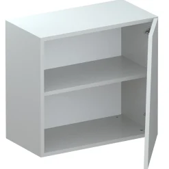 Garnero Arredamenti Mensole E Pensili-Pensile cubo sospeso 1 anta tagliata 55x50cm Sunset Grigio chiaro