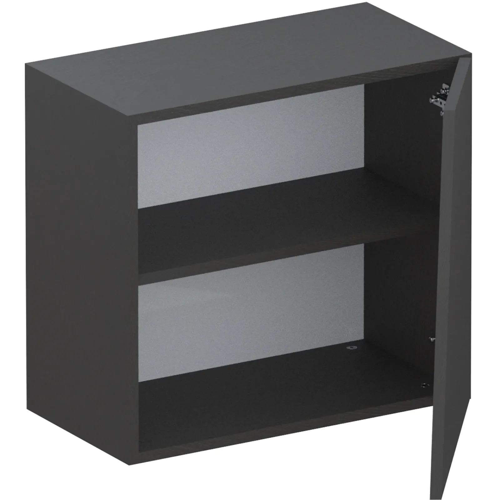 Garnero Arredamenti Mensole E Pensili-Pensile cubo sospeso 1 anta tagliata 55x50cm nero Sunset Ossido