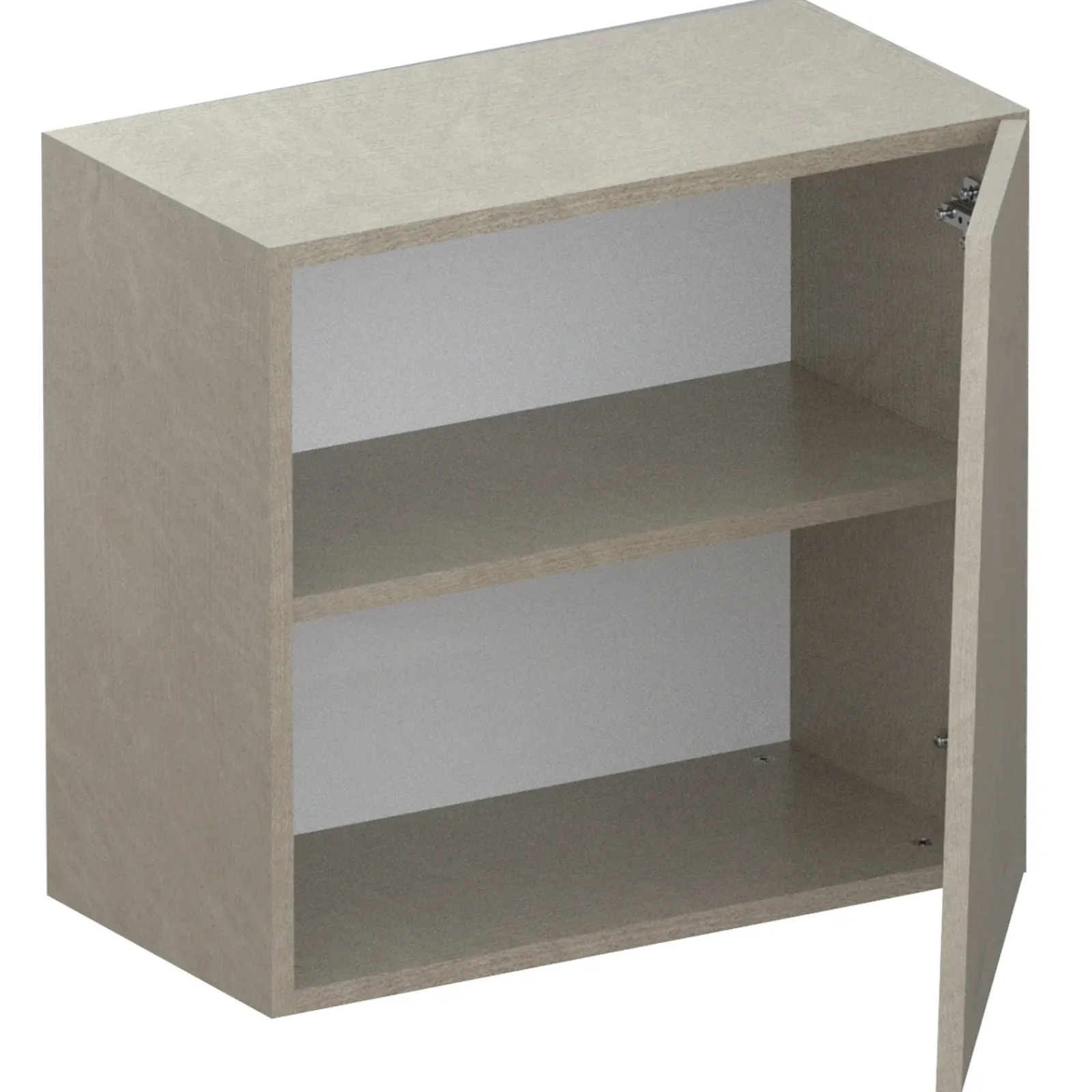 Garnero Arredamenti Mensole E Pensili-Pensile cubo sospeso 1 anta tagliata 55x50cm Sunset Tortora