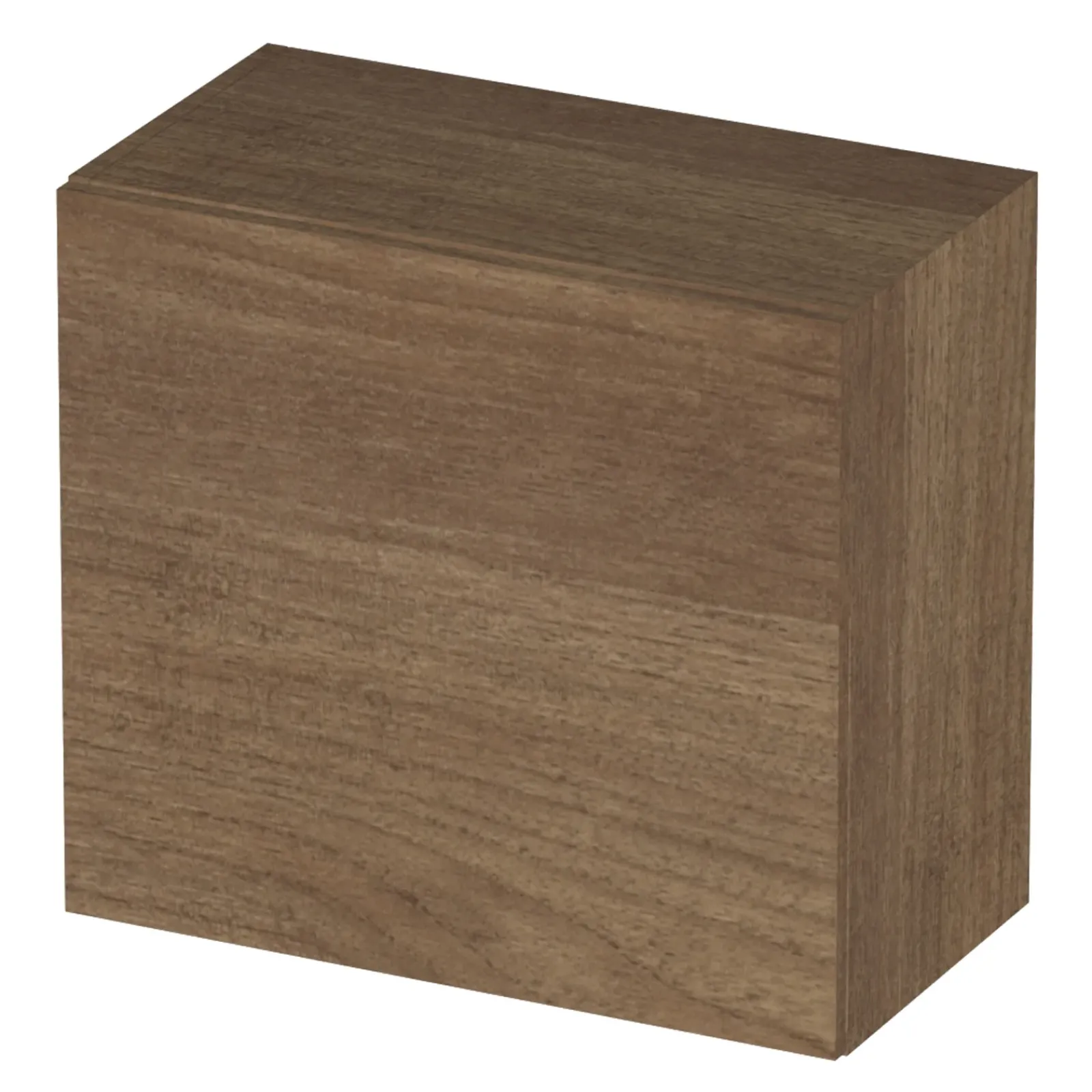 Garnero Arredamenti Pensili Per Bagno-Pensile cubo sospeso bagno 55x50h cm 1 anta reversibile rovere scuro Sunset Noce