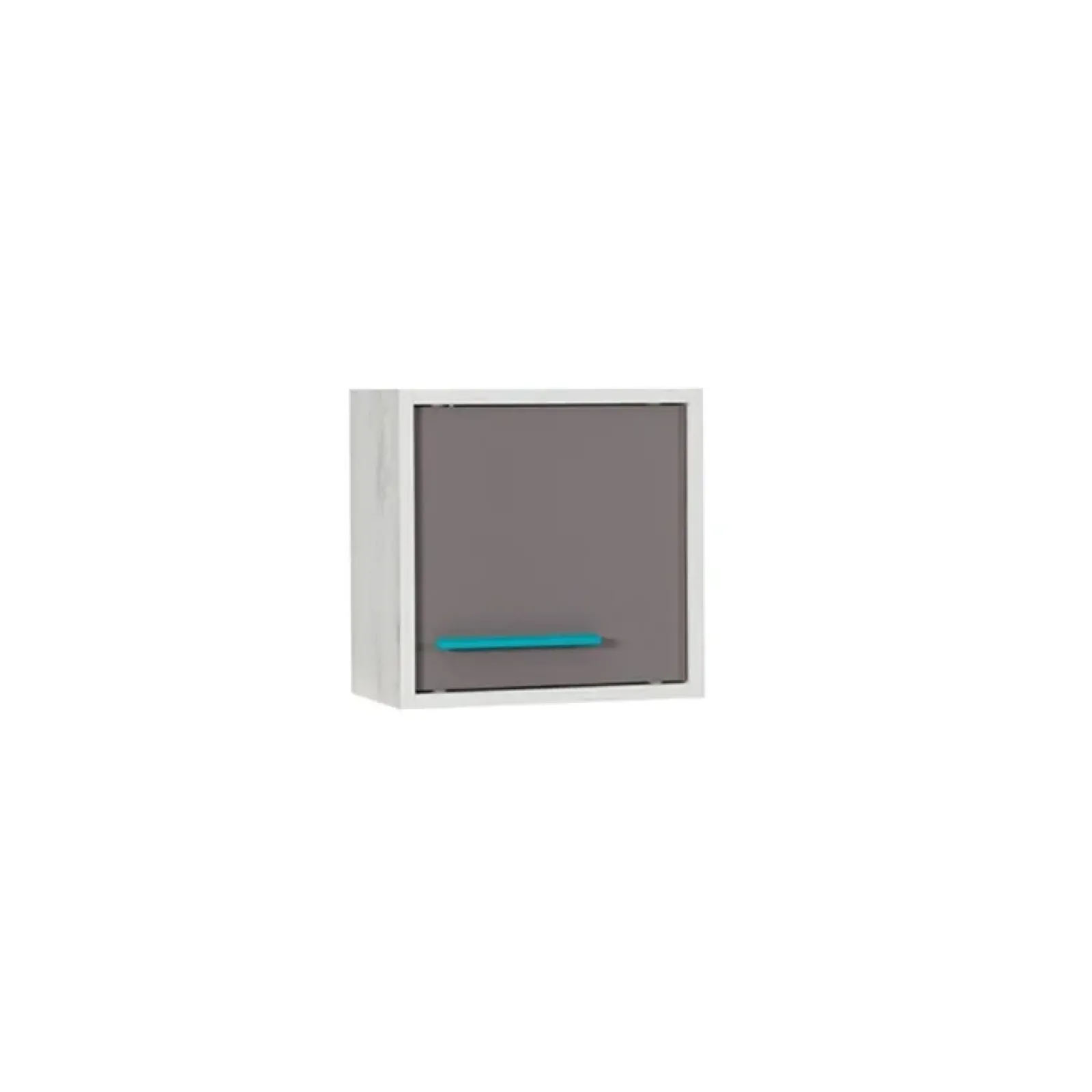 Garnero Arredamenti Mensole E Pensili-Pensile cubo sospeso 35x35h cm 1 anta bianco grigio rovere antracite turchese Maya Gihome®