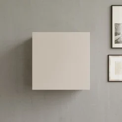 Garnero Arredamenti Mensole E Pensili-Pensile cubo sospeso 55x50h cm 1 anta reversibile Sunset Beige