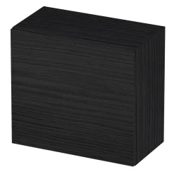 Garnero Arredamenti Mensole E Pensili-Pensile cubo sospeso 55x50h cm 1 anta reversibile Sunset Nero Frassinato