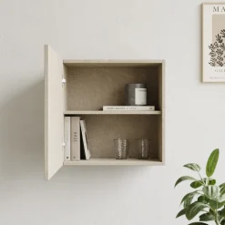 Garnero Arredamenti Mensole E Pensili|Mensole E Pensili-Pensile cubo sospeso 55x50h cm 1 anta reversibile Sunset Tortora