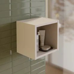 Garnero Arredamenti Pensili Per Bagno-Pensile cubo 27x28h cm Corallo Beige