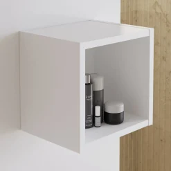 Garnero Arredamenti Pensili Per Bagno-Pensile cubo 27x28h cm opaco Corallo Bianco