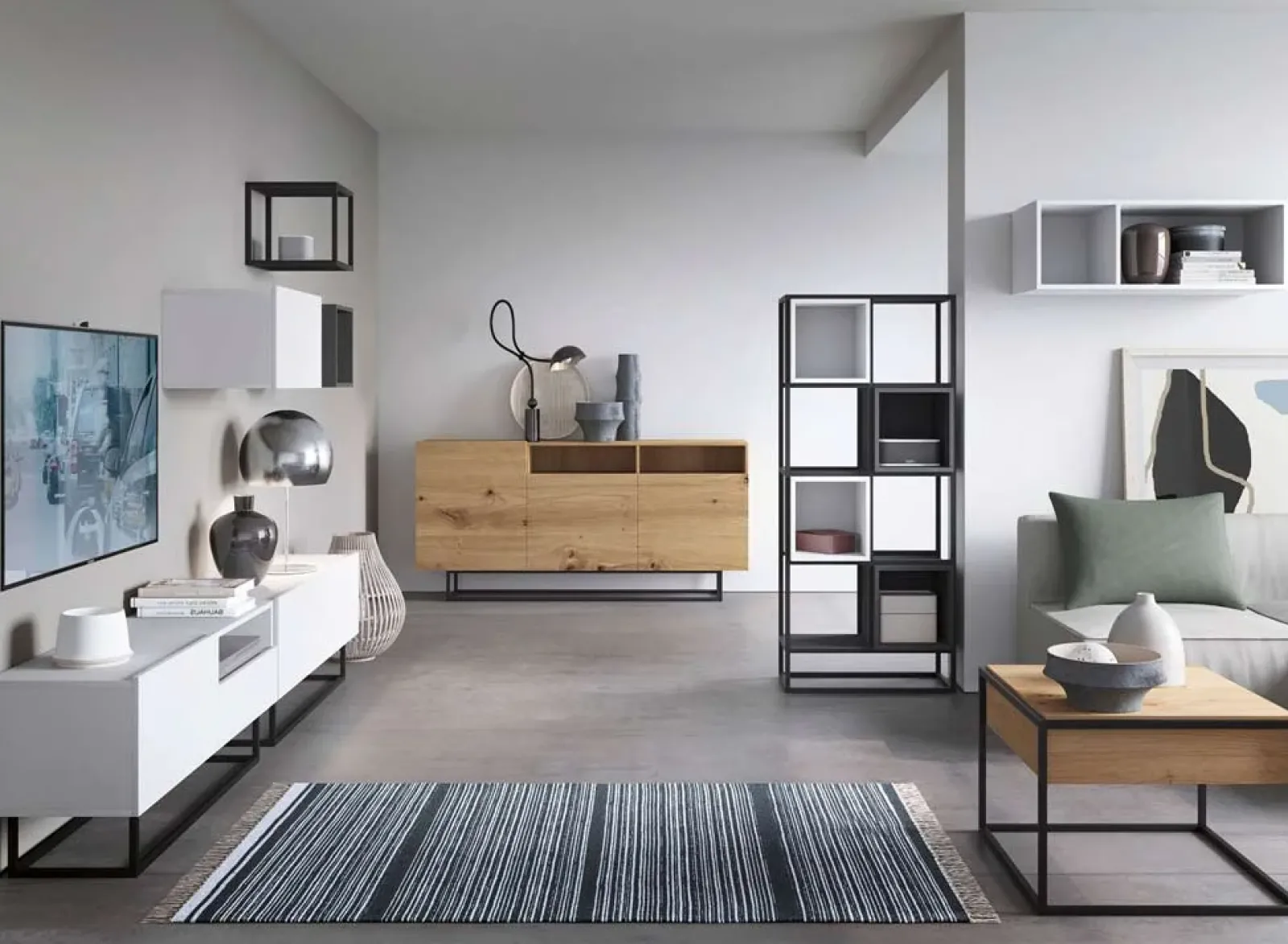 Garnero Arredamenti Mensole E Pensili-Pensile cubotto sospeso 30x30h cm 1 anta bianco Erice Gihome® Bianco Opaco