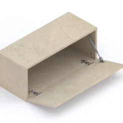 Garnero Arredamenti Mensole E Pensili-Pensile da parete orizzontale 69x29h cm 1 anta reversibile Sunset Tortora