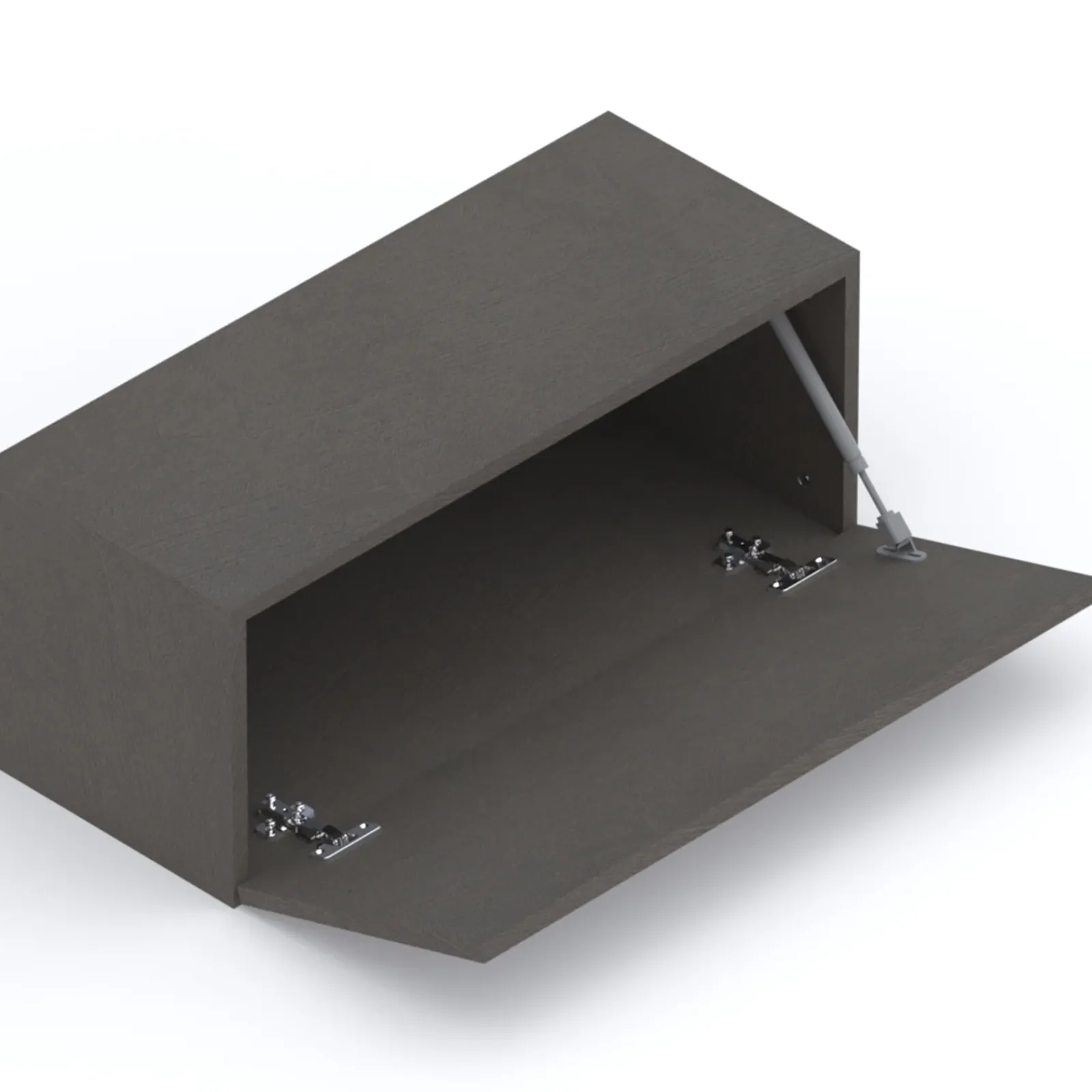 Garnero Arredamenti Mensole E Pensili-Pensile da parete orizzontale 69x29h cm 1 anta reversibile nero Sunset Ossido