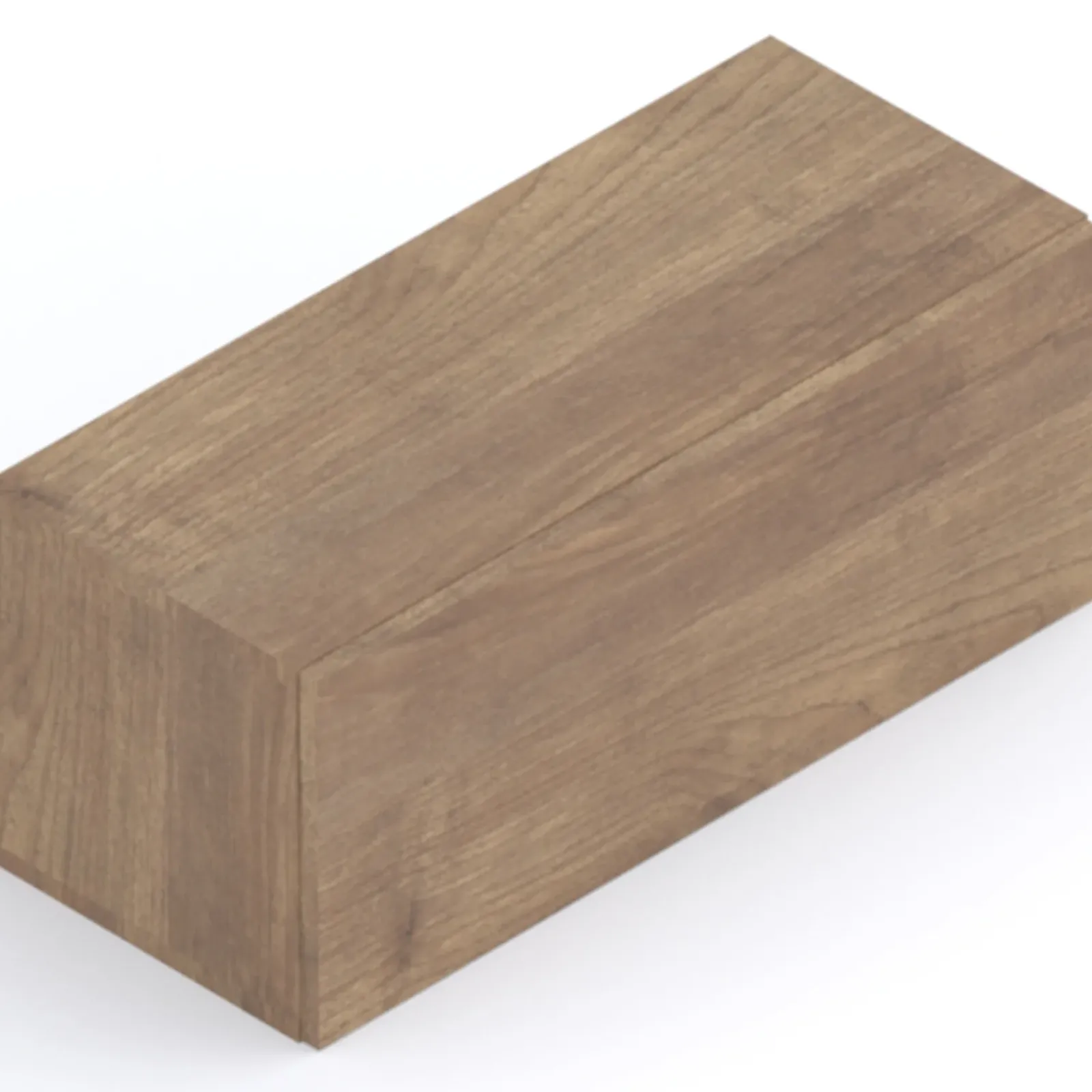 Garnero Arredamenti Mensole E Pensili-Pensile da parete orizzontale 69x29h cm 1 anta reversibile rovere scuro Sunset Noce