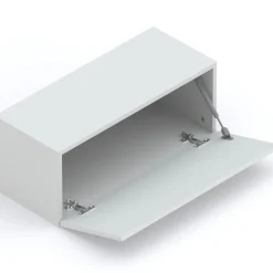 Garnero Arredamenti Mensole E Pensili-Pensile da parete orizzontale 69x29h cm 1 anta reversibile Sunset Grigio chiaro