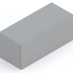 Garnero Arredamenti Mensole E Pensili-Pensile da parete orizzontale 69x29h cm 1 anta reversibile Sunset Grigio scuro