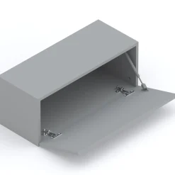 Garnero Arredamenti Mensole E Pensili-Pensile da parete orizzontale 69x29h cm 1 anta reversibile Sunset Grigio scuro