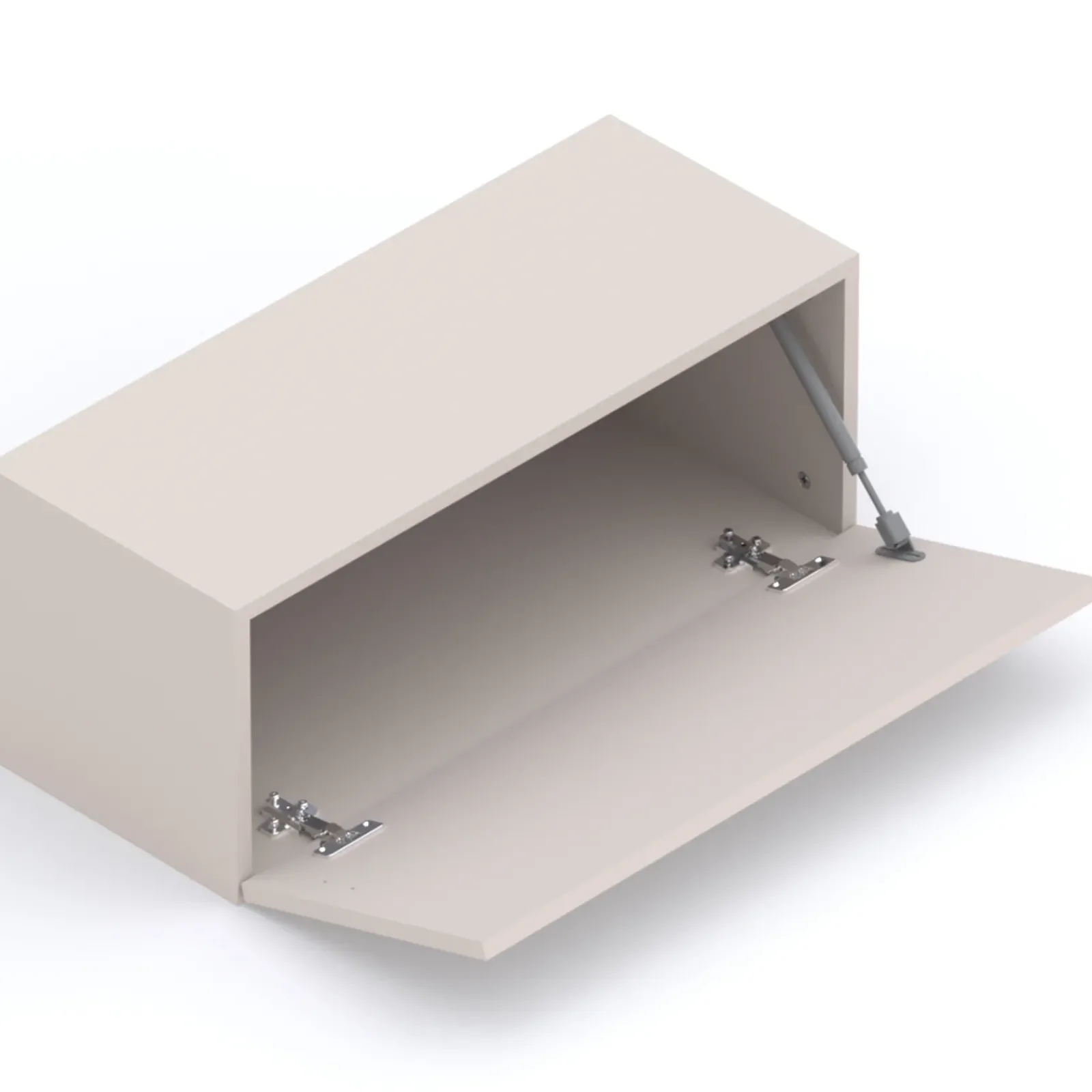 Garnero Arredamenti Mensole E Pensili-Pensile da parete orizzontale 69x29h cm 1 anta reversibile Sunset Beige