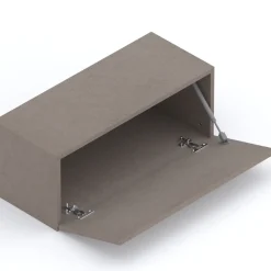 Garnero Arredamenti Mensole E Pensili|Mensole E Pensili-Pensile da parete orizzontale 69x29h cm 1 anta reversibile bronzo Sunset Marrone