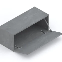 Garnero Arredamenti Mensole E Pensili-Pensile da parete orizzontale 69x29h cm 1 anta reversibile Sunset Antracite