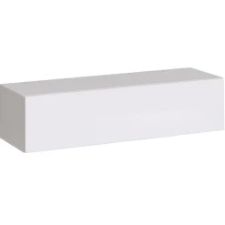 Garnero Arredamenti Mensole E Pensili|Mensole E Pensili-Pensile da parete 120x30h cm bianco opaco e lucido Geo 120 Bianco Lucido - Bianco opaco