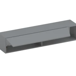 Garnero Arredamenti Mensole E Pensili-Pensile orizzontale 138x29h cm 1 anta tagliata soggiorno Sunset Grigio scuro