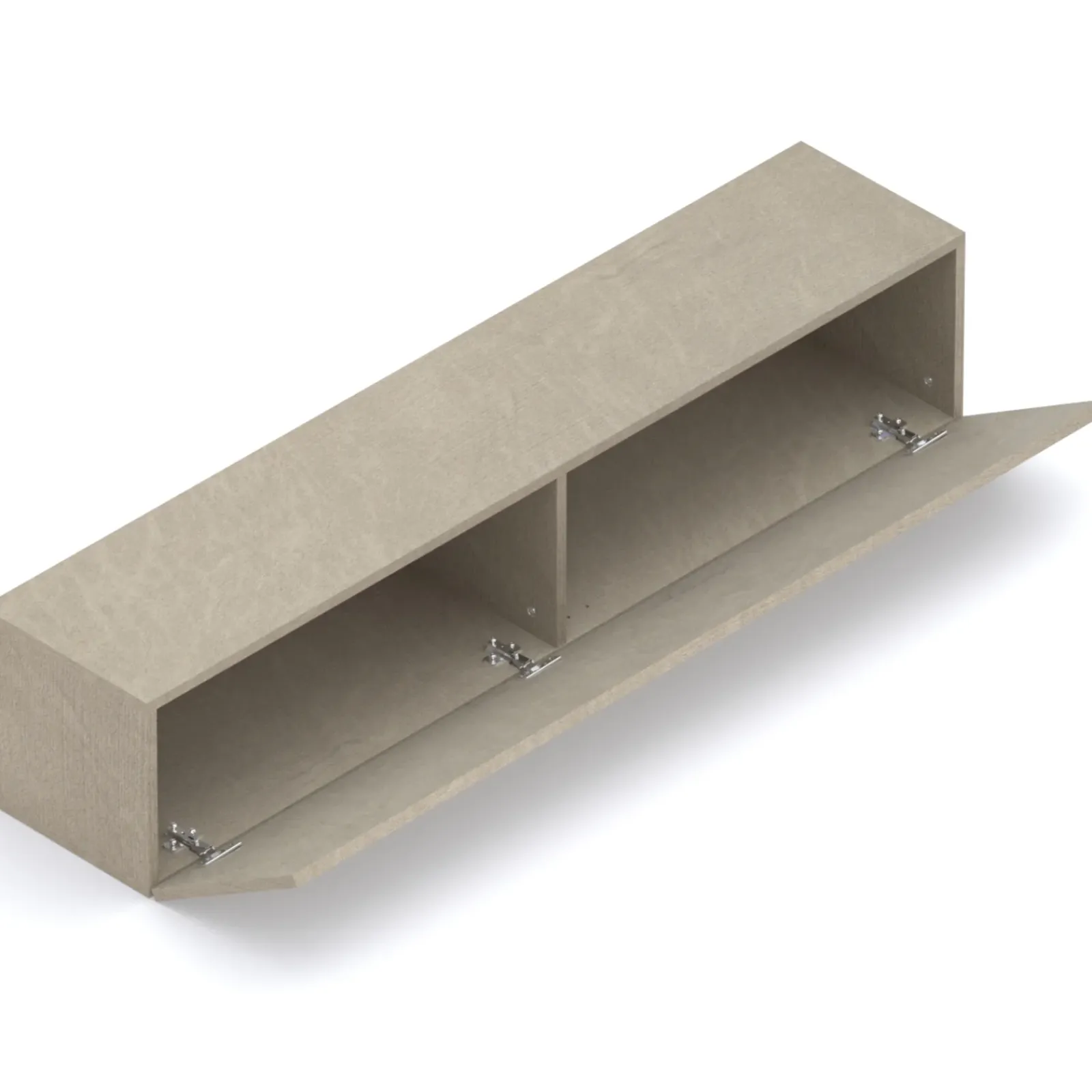 Garnero Arredamenti Mensole E Pensili|Mensole E Pensili-Pensile orizzontale 138x29h cm 1 anta reversibile moderno Sunset Tortora