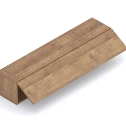 Garnero Arredamenti Mensole E Pensili|Mensole E Pensili-Pensile orizzontale 138x29h cm 1 anta reversibile moderno rovere scuro Sunset Noce