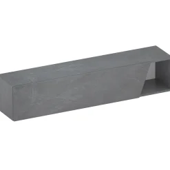 Garnero Arredamenti Mensole E Pensili-Pensile orizzontale 138x29h cm 1 anta tagliata soggiorno Sunset Antracite