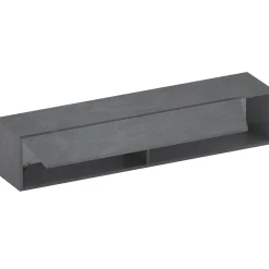 Garnero Arredamenti Mensole E Pensili-Pensile orizzontale 138x29h cm 1 anta tagliata soggiorno Sunset Antracite