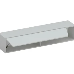 Garnero Arredamenti Mensole E Pensili-Pensile orizzontale 138x29h cm 1 anta tagliata soggiorno Sunset Grigio chiaro