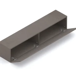 Garnero Arredamenti Mensole E Pensili|Mensole E Pensili-Pensile orizzontale 138x29h cm 1 anta reversibile moderno bronzo Sunset Marrone